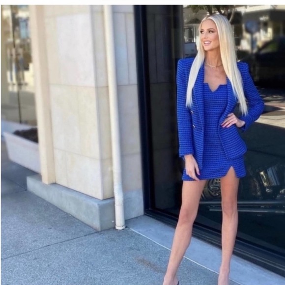 Zara TEXTURED WEAVE TANK DRESS Size Large - Picture 3 of 9